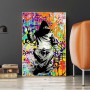 Abstract Graffiti Art Monroe And Herben Famous Person Watercolour Canvas Painting On Wall Decor Street Art Prints Poster Picture