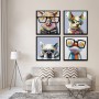 Animal Color Graffiti Hand-Painted Style Hanging Painting Porch Custom Spray Painting Decorative Painting