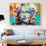 Handmade Marilyn Monroe Portrait Face Oil painting on canvas Francoise Nielly Palette knife Handmade painting Wall Art Decor