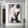 100% Handmade Abstract Men Face Portrait Oil Painting Large Size Wall Art Modern Office Wall Canvas Home Decoration Gift