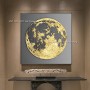 New Modern Gray Yellow Round Moon Wall Painting Hand Painted On Canvas Wall Picture For Living Room Home Decor Gift
