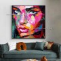 Francoise Nielly Women Face Oil painting Graffiti Knife Portrait Colorful Modern Handmade Wall Pictures Art Room Decoration