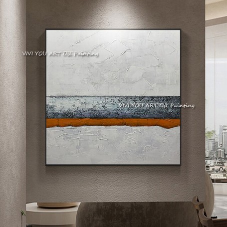 New Arrival Handmade Grey Abstract Oil Painting Modern Large Lliving Room Wall Picture Simple Home Decoration Wall Art Painting