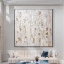 100% white flower thick abstract modern canvas wall art sitting room adornment for home decoration as a gift unframe