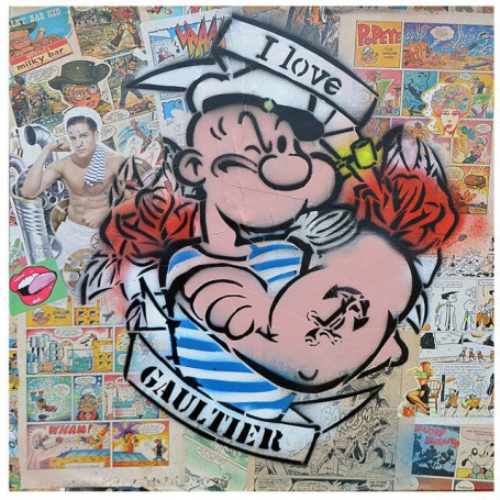 Graffiti Canvas Poster Wall Art Popeye Straat Canvas Posters En Prints Pop Street Art Schilderijen Voor Woonkamer Canvas Art