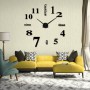 DIY Wall Clock 3D Mirror Surface Sticker Home Office Room Decoration Creative Mirror Wall Clock Colorful Living Room Decor