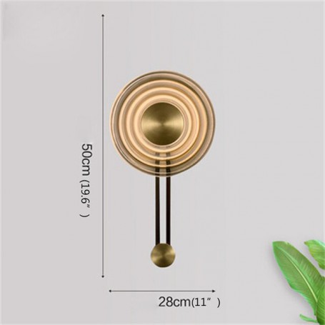 OULALA Classical Wall-Mounted Light Creative Clock Indoor Shape Fixtures Lamps LED Home Parlor Decoration