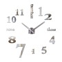Hot new Quartz clocks fashion watches 3d real big wall clock rushed mirror sticker diy modern style design decor clock
