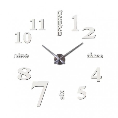 Hot new Quartz clocks fashion watches 3d real big wall clock rushed mirror sticker diy modern style design decor clock