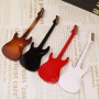 Wooden Musical Instruments Collection Decorative Ornaments Mini Electric Guitar With Support Miniature Model Decoration Gifts
