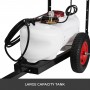 VEVOR 60L Weed Sprayer With Trailer 15.8 Gallon Pull Behind Sprayer 12 Volt Tow Behind Spot Sprayer Garden Farm Insecticiding