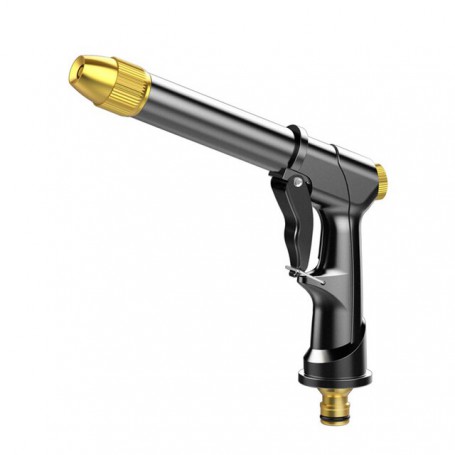 Garden Hose Spray Gun Nozzle Sprinkler with Brass Nozzle, Heavy Duty Metal Water Gun High Pressure Spray Nozzle Adjustable Spray