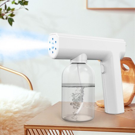 300ML Hand-held Electric Disinfection Gun Blue Light Spray Wireless Sanitizer Sprayer Rechargeable FOR Home Office Garden Tools
