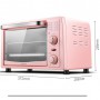 KONKA Electric Baking Oven 13L Pink Kitchen Multifunctional Small Roaster Low Temperature Fermentation Pizza Toaster Fruit Dried