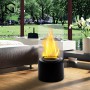 Small Black Bioethanol Fireplace Alcohol Stove Fire Bowl Ethanol Fire Pit Bio Firepit Indoor Outdoor Garden Heating Machine