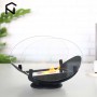Portable Oval Fireplace Tabletop Fire Bowl Two-Sided Glass 24.5cm High –Clean-Burning Bio Ethanol Ventless Fireplace
