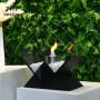 Diamond Tabletop Fire Bowl Pot 14.5" Tall Portable Fireplace–Clean-Burning Bio Ethanol Ventless Fireplace Indoor Outdoor