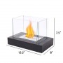 Diamond Tabletop Fire Bowl Pot 14.5" Tall Portable Fireplace–Clean-Burning Bio Ethanol Ventless Fireplace Indoor Outdoor