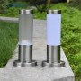 Outdoor White PC Frosted Acrylic Shade Pillar Lamp Landscape Corridor Porch Path Post Light Lamp Pillar Bollard Light for Home