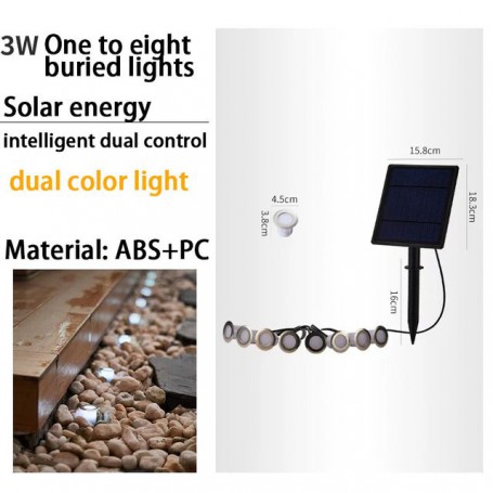 APP Control Garden Lights Deck Lights Lawn Pathway Garden Decoration Outdoor Solar LED Buried Lights Floor Lamp Waterproof IP65