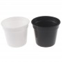 2Colors 10 Pcs Mini Plastic Round Flower Pot Nursery Home Office Decor Green Artificial Refinement Garden Tools