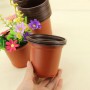 50pcs Plastic Nursery Pot Plant Flower Seedlings Pots Lightweight Two-Tone Flower Plant Container Seed Growing Garden Planters