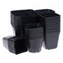 10 Pcs Gardening Plastic Black Color Flower Pots Planters Creative Small Square for Succulent plants vegetable