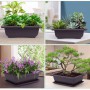 1PC Flower Pot Imitation Plastic Balcony Square Pots Flower Bonsai Bowl Nursery Basin Planter Imitation Rectangle
