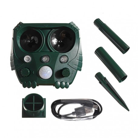 Solar Ultrasonic Repeller Garden Pest Deterrent Outdoor Owl Animal Repellent Bird Pigeons Repeller Cat Dog Scare Pest Garden