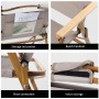 Outdoor wood grain aluminum alloy beach fishing low chair leisure portable camping chair