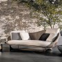 Nordic outdoor sofa single rattan pedal garden hotel living room leisure terrace
