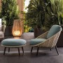 Nordic outdoor sofa single rattan pedal garden hotel living room leisure terrace
