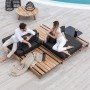 Outdoor Sofa Courtyard Teak Indoor Model Room Villa Hotel Homestay Attic Designer Solid Wood Leisure Furniture  Outdoor Lounger