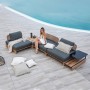 Outdoor Sofa Courtyard Teak Indoor Model Room Villa Hotel Homestay Attic Designer Solid Wood Leisure Furniture  Outdoor Lounger
