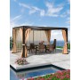 Pavilion outdoor pavilion courtyard villa garden sunscreen awning tent aluminum alloy outdoor sunshade shed  party tent gazebo