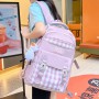 Backpack Women Laptop Bag New Girl Travel Book Backpack Fashion Women Lattice School Bag