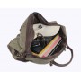 Bag Vintage military Canvas Leather men travel bags Carry on Luggage