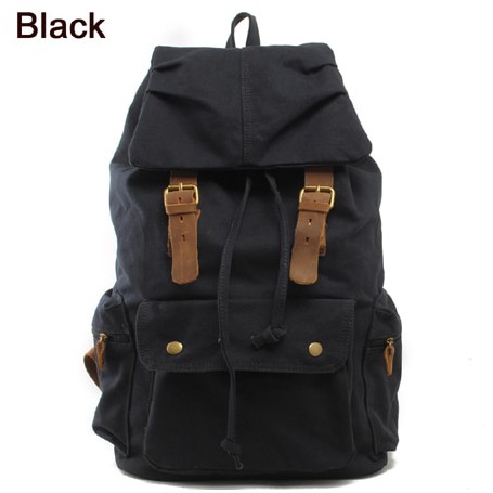 Back Pack Vintage Leather military Canvas Men