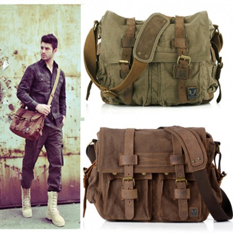 Men Messenger bag Crossbody Casual Canvas Shoulder bag