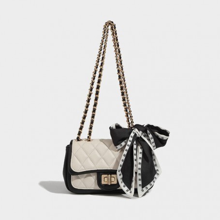 Exquisite Chain, Square  (Female), 2022 New Fashion, Versatile, Small Fragrance, Lingge Single Shoulder Cross Bag