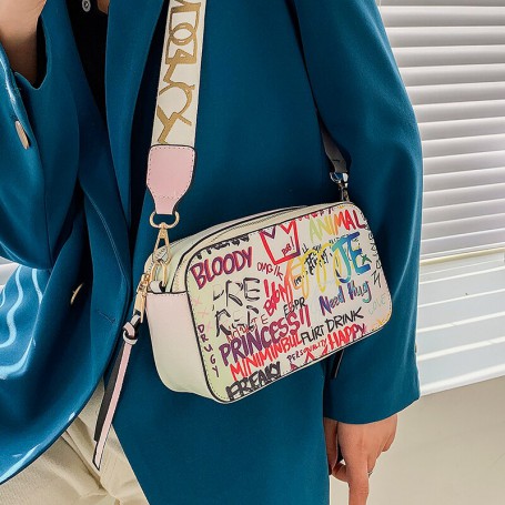 Sling Body Bag Women Fashion Graffiti