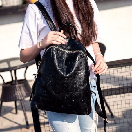 Handbag leather head layer cowhide backpack women