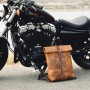Backpack Crazy Horse Leather Designer Men's Travel Backpack Motorcycle Men's Leather School Bag