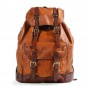 Top Quality Vintage Folds Vegetable Tanned Cowhide Men's Backpack Unisex Big Capacity Casual Leather School Bag Male Travel Bag