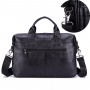 Laptop Bag Large Leather 14" Laptop Messenger Bags Business Men's Travel Bags Shoulder Bags Briefcase