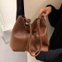 Ladies Large-capacity Shoulder Bag Soft Leather Wild Ladies Bucket Bag