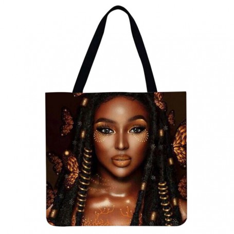 Shoulder Bags Printed Casual Large Capacity Shoulder Bags Shopper Handbags Leisure Grocery Shopping Pouch