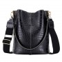 Vintage Crocodile Pattern Crossbody Bags For Women PU Leather Trend Designer Shoulder Handbags