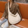 Lattice Pattern Space Cotton Handbag Women Large Capacity Tote Bags