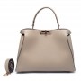 Luxury Women Tote Handbags 100% Genuine Leather Designer Solid Color Shoulder Bag with Strap